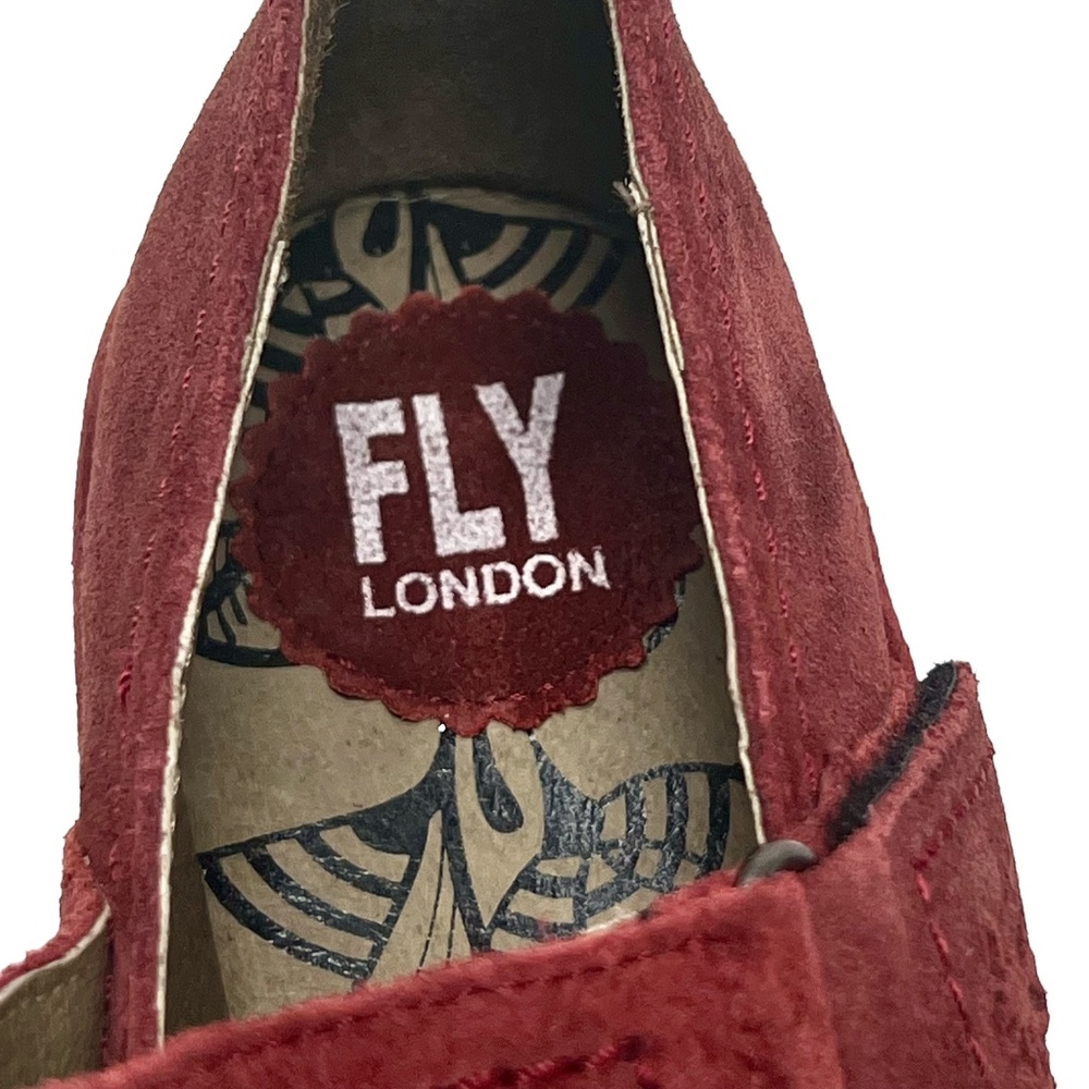 Fly London Women's Robi Mary Jane rust Suede Wedges size 39/8-8.5 NWT 🪰 - Picture 11 of 16